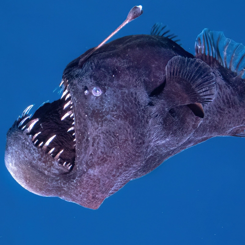 Ảnh nghệ thuật cá lồng đèn tương phản ánh sáng