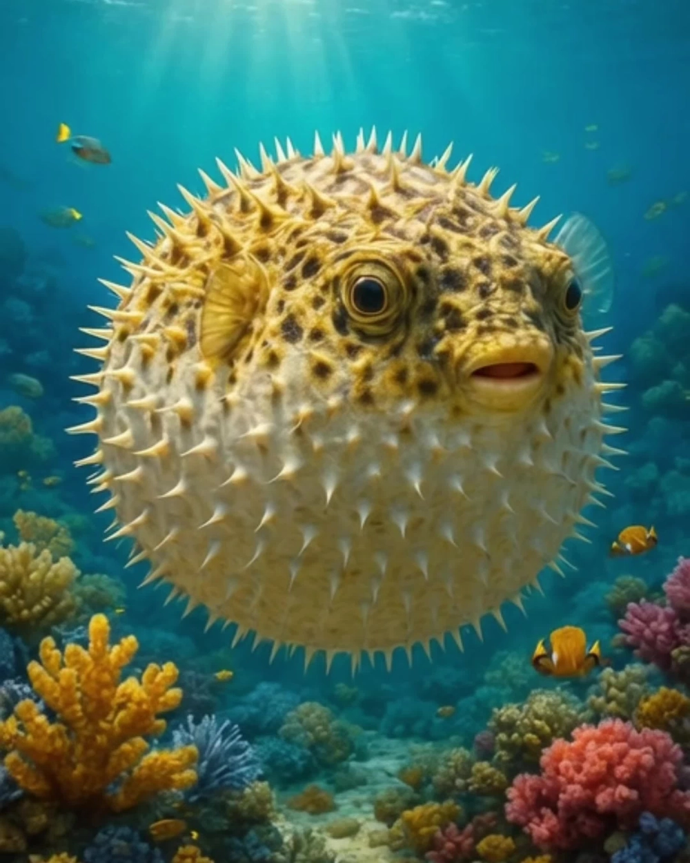 Vẻ đẹp kỳ ảo của cá nóc biển sâu dưới ánh đèn