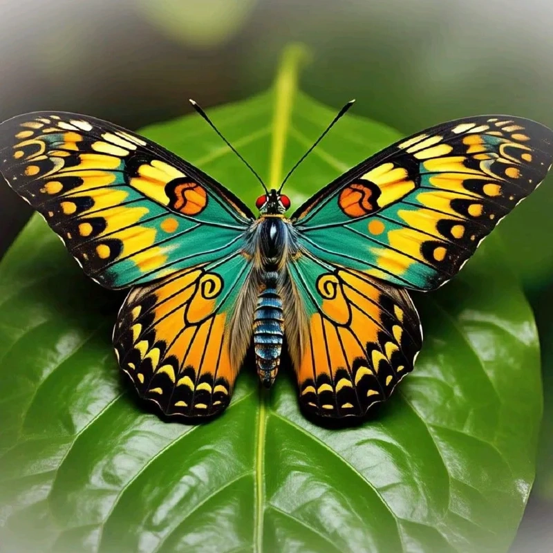 Hòa mình với trời xanh và con bướm đẹp ngoài trời