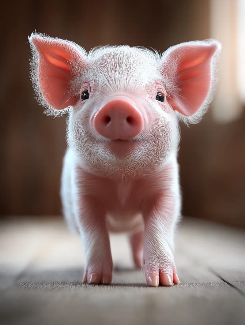 Vẻ đẹp chú lợn con hồng hào khỏe