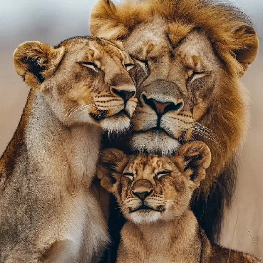 Gia đình sư tử cho thấy quan hệ giữa các thành viên sư tử