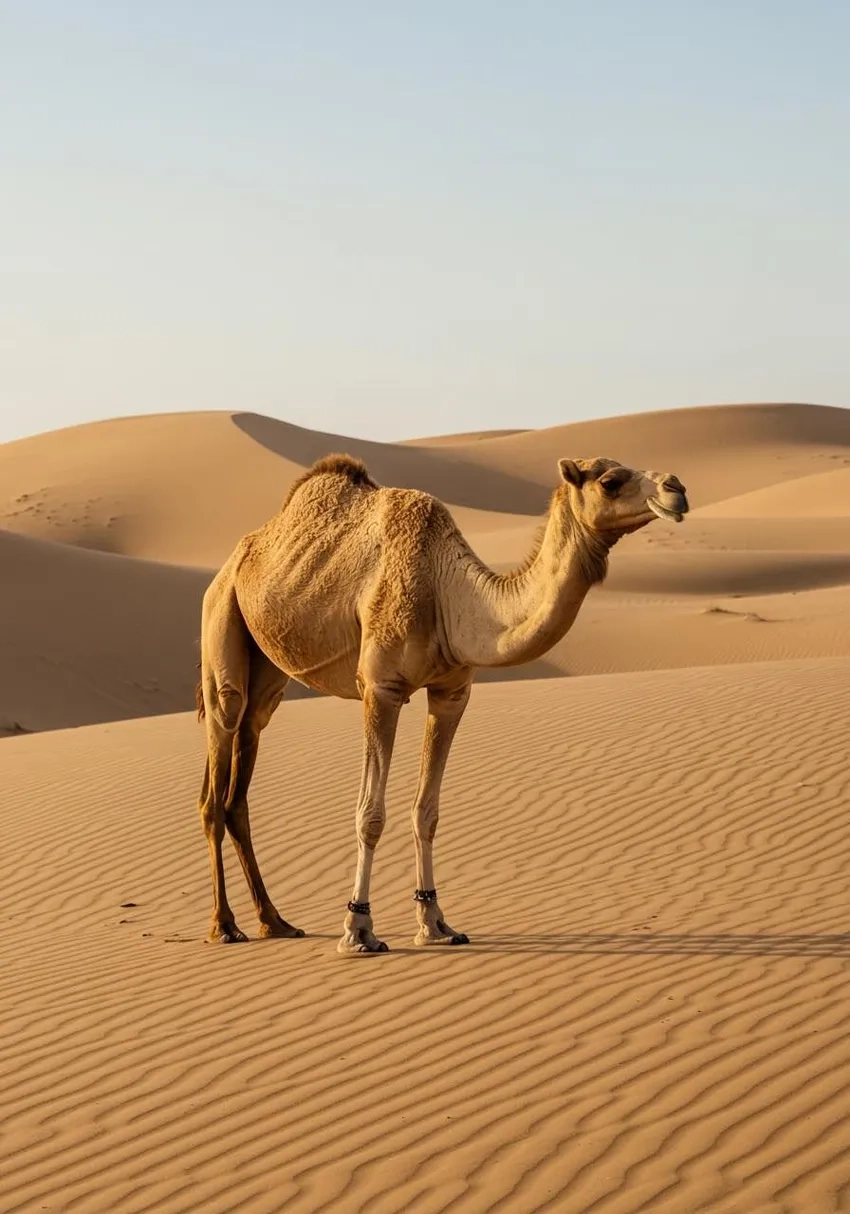 Ảnh lạc đà hoang dã sống bền bỉ giữa sa mạc