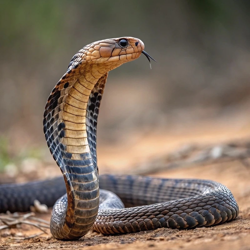 Chiêm ngưỡng rắn hổ mang chúa ánh mắt dữ uy lực và sắc bén