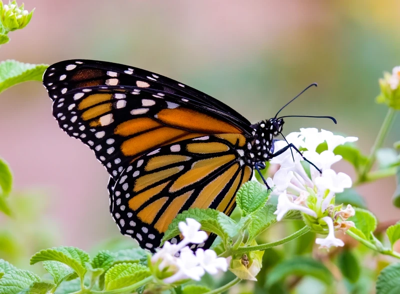 Góc chụp bướm monarch macro nghệ thuật đầy ấn tượng