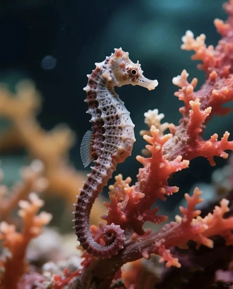 Khoảnh khắc thú vị khi cá ngựa biển bám rong biển để ẩn mình